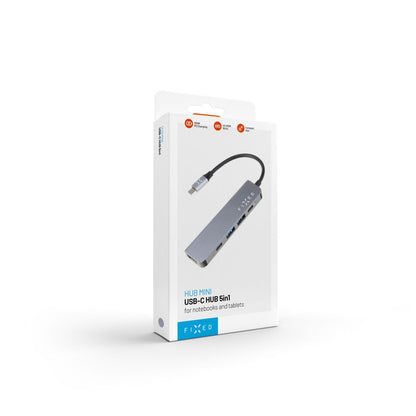 Hub USB-C Fixed, 4in1, Cinzento