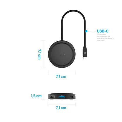 Hub USB-C Fixed MagHub, 7in1, Preto