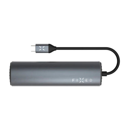Hub USB-C Fixed Pro, 6 em 1, Cinzento