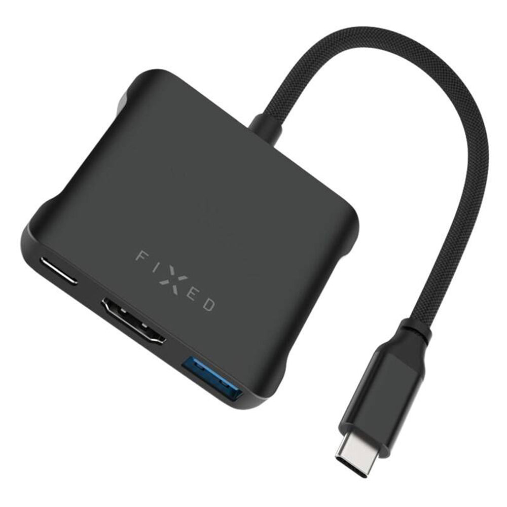 Hub USB-C Fixed Quadri, 5 em 1, Preto