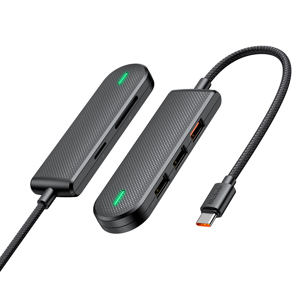 Hub USB-C McDodo HU-1430 Star, 5em1, Preto