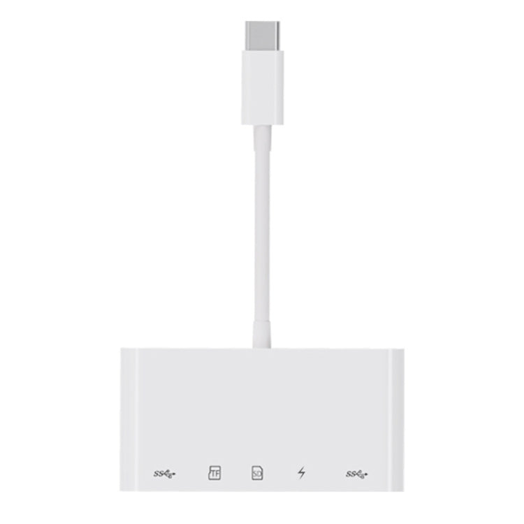 Concentrador USB-C OEM NK-1032TC, 2 x USB-A - 1 x USB-C - 1 x SD - 1 x microSD, Branco 