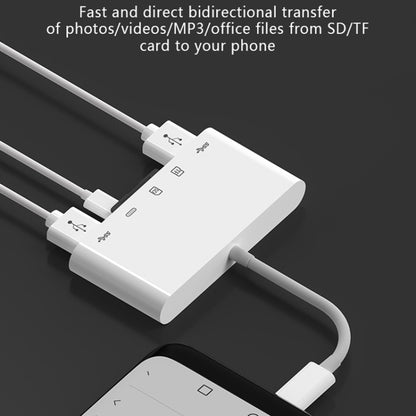 Concentrador USB-C OEM NK-1032TC, 2 x USB-A - 1 x USB-C - 1 x SD - 1 x microSD, Branco 