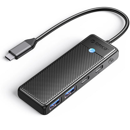 Hub USB-C Orico PAPW2AC-C3, 2 x USB-A 3.0 - 2 x USB-C, Preto