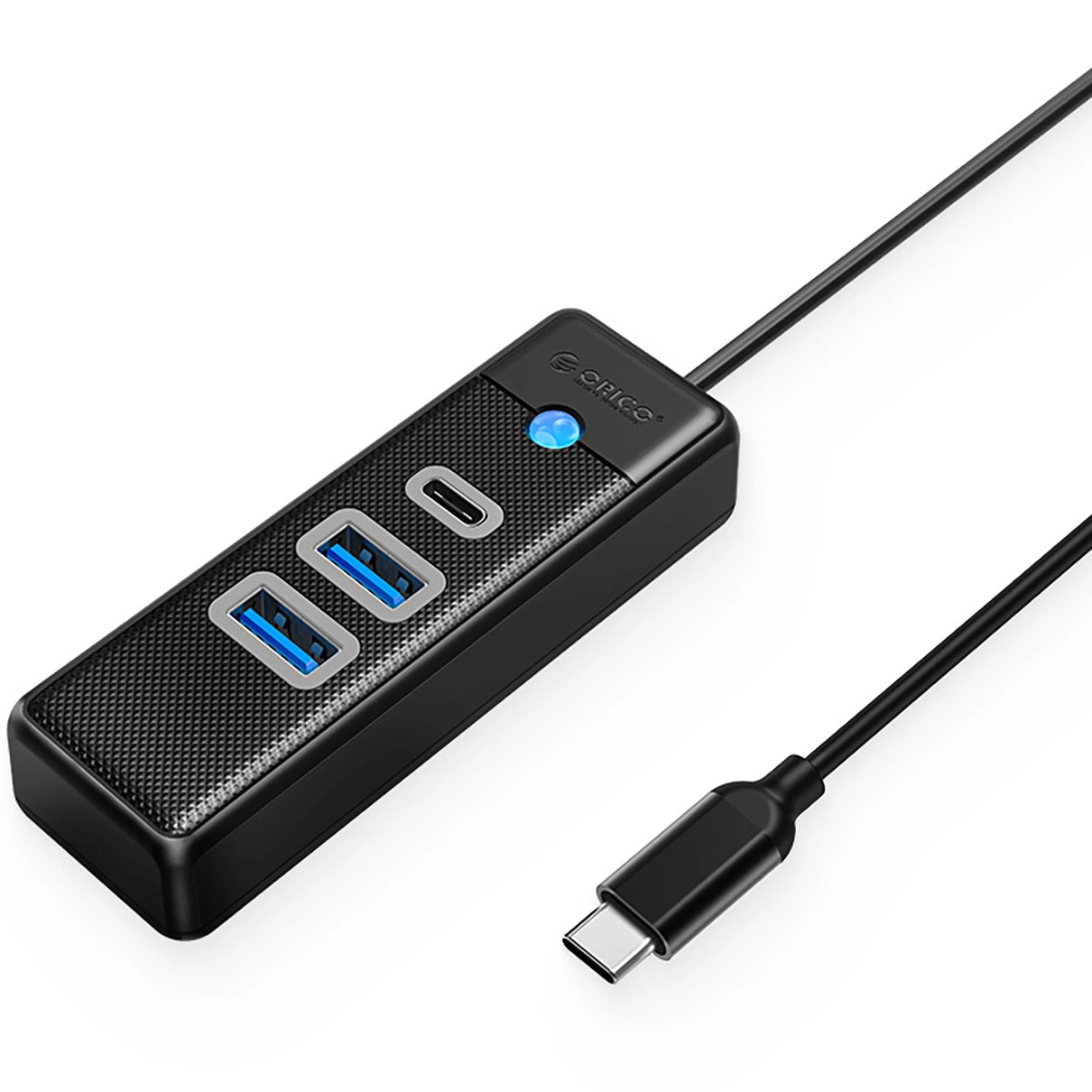 Hub USB-C Orico PWC2U-C3, 2 x USB-A 3.0 - 1 x USB-C, Preto