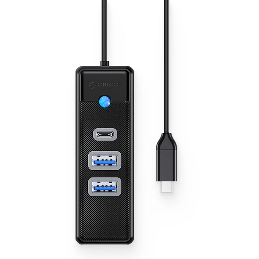 Hub USB-C Orico PWC2U-C3, 2 x USB-A 3.0 - 1 x USB-C, Preto