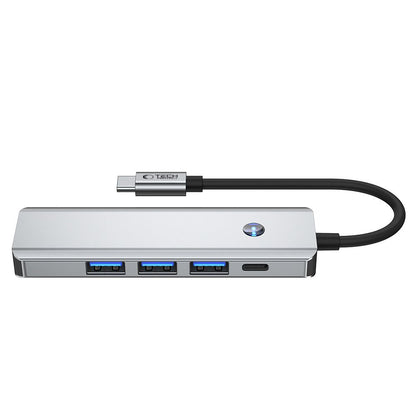 Hub USB-C Tech-Protect HB01, 1 x USB-A 3.0 - 2 x USB-A - 1 x USB-C - 1 x HDMI, Cinzento
