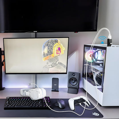 Hub USB-C Techsuit H10 EchoLink, 3 em 1, Preto