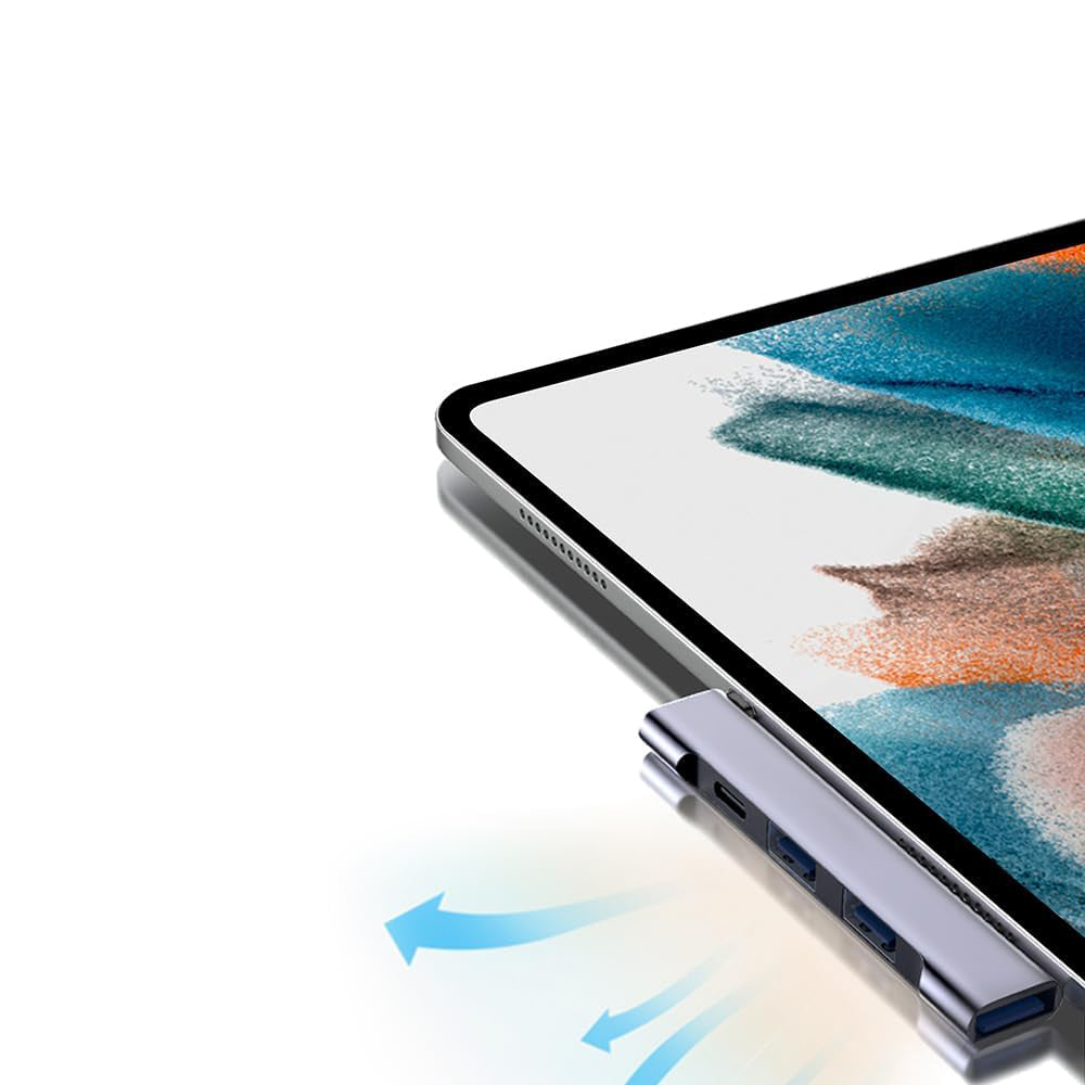 Hub USB-C Techsuit H12 ZenithDock, 4in1, Cinzento