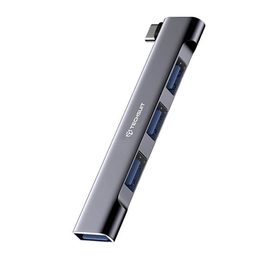 Hub USB-C Techsuit H13 ZenithDock, 4 em 1, Cinzento