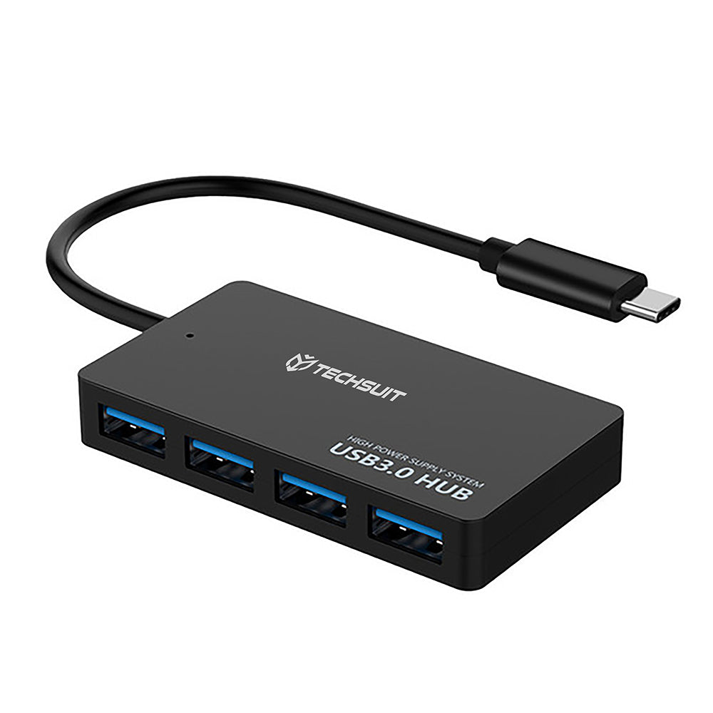 Hub USB-C Techsuit H16 QuantumNode, 4 em 1, Preto