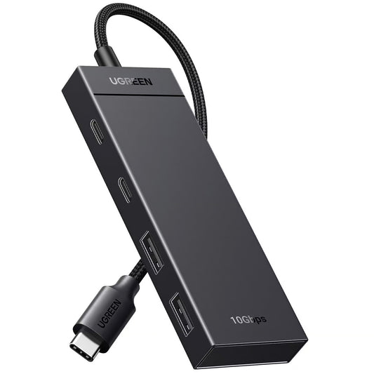 UGREEN CM416 USB-C Hub, 2 x USB-A 3.1 - 2 x USB-C, 0.25m, Black