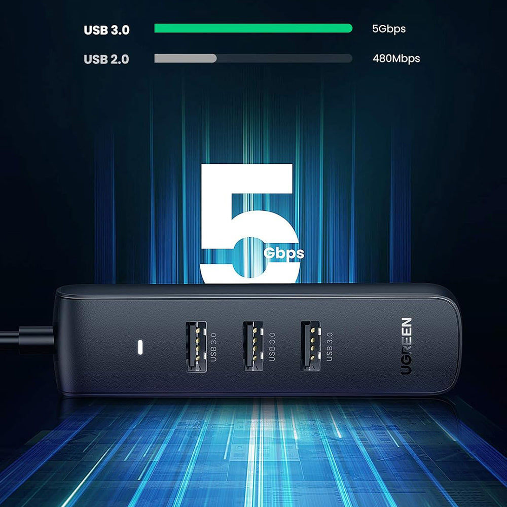 Hub USB-C UGREEN CM416 (10916), 4 x USB-A 3.0, Preto