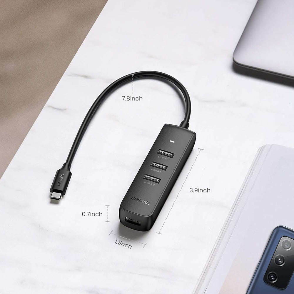 Hub USB-C UGREEN CM416 (10916), 4 x USB-A 3.0, Preto