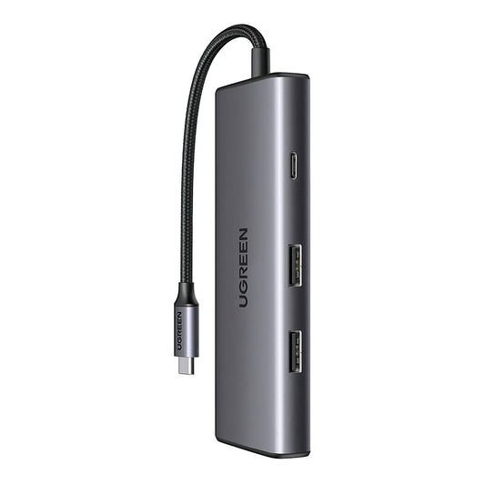 Hub USB-C UGREEN CM498 (15531), 2 x USB-A 3.2 - 2 x USB-C - 1 x HDMI - 1 x SD - 1 x microSD, Cinzento