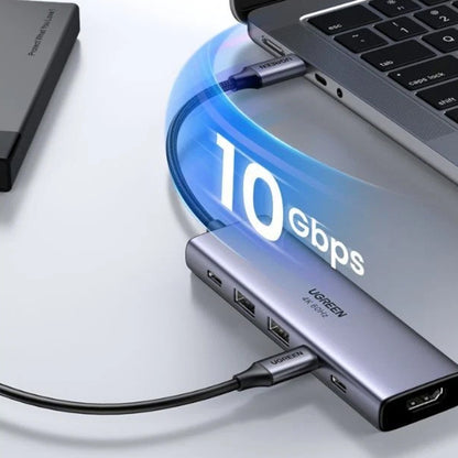 UGREEN CM511 USB-C Hub (35999), 2 x USB-A 3.2 - 3 x USB-C - 1 x HDMI, Gray