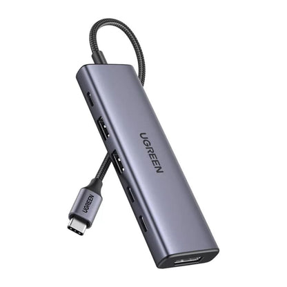 Hub USB-C UGREEN CM511 (75586), 6 em 1, Cinzento