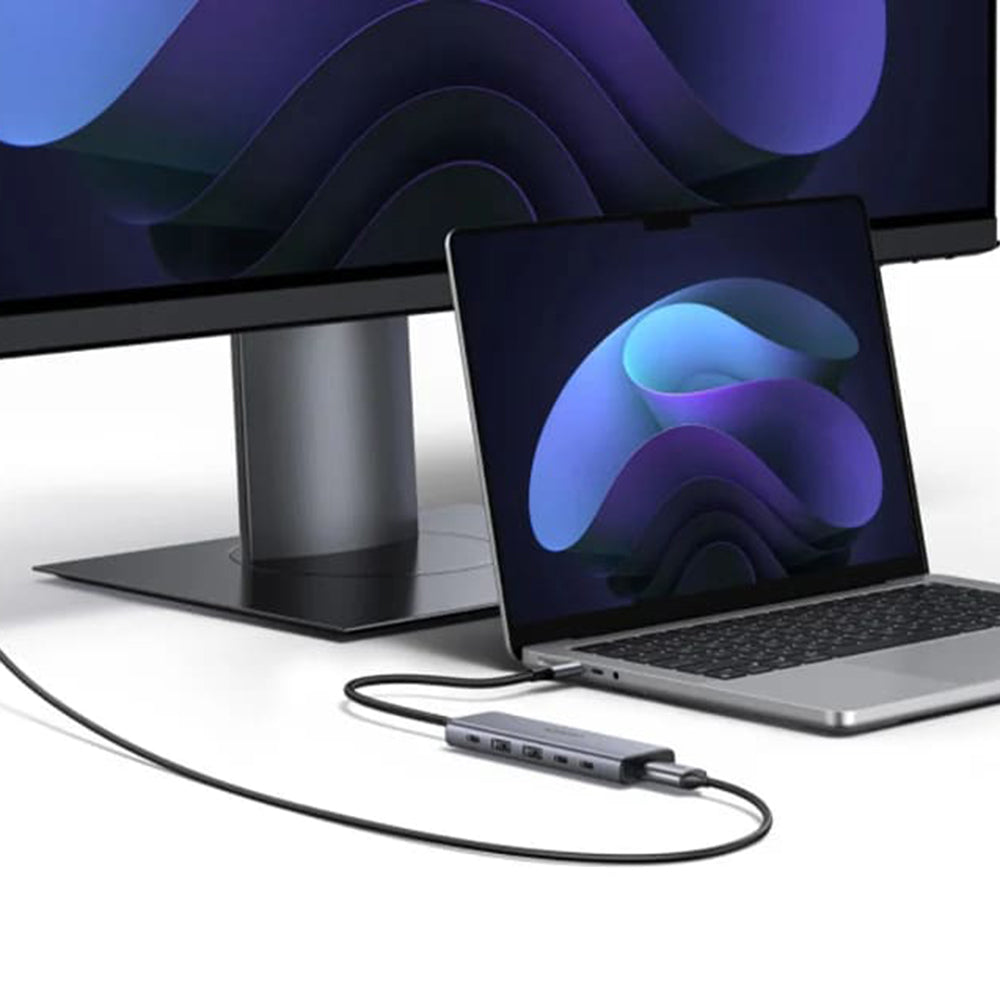 Hub USB-C UGREEN CM511 (75586), 6 em 1, Cinzento