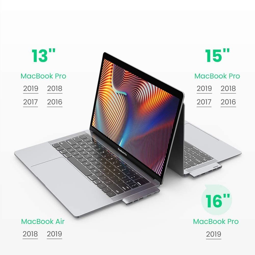 Hub USB-C UGREEN para Apple MacBook Pro / Air Series, 3 x USB-A 3.0 - 1 x USB-C - 1 x HDMI, Cinzento