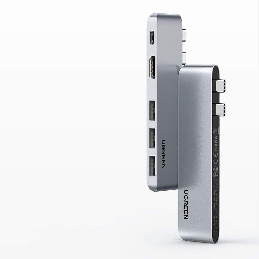 Hub USB-C UGREEN para Apple MacBook Pro / Air Series, 3 x USB-A 3.0 - 1 x USB-C - 1 x HDMI, Cinzento