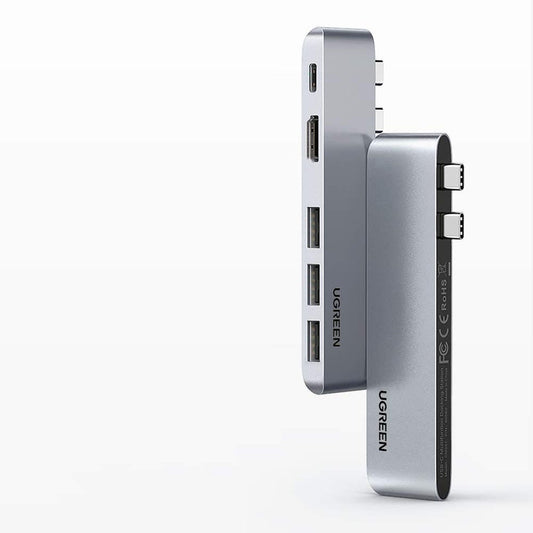 Hub USB-C UGREEN para Apple MacBook Pro / Air Series, 3 x USB-A 3.0 - 1 x USB-C - 1 x HDMI, Cinzento