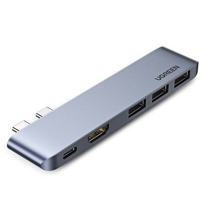 Hub USB-C UGREEN para Apple MacBook Pro / Air Series, 3 x USB-A 3.0 - 1 x USB-C - 1 x HDMI, Cinzento