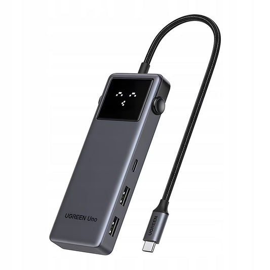 Hub USB-C UGREEN Uno (75177), 2 x USB-A 3.2 - 3 x USB-C - 1 x HDMI, Cinzento