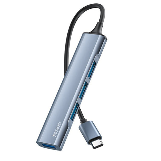 Hub USB-C Yesido HB17, 4 em 1, Cinzento