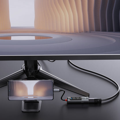 Hub USB-C Yesido HB23, 5 em 1, Cinzento