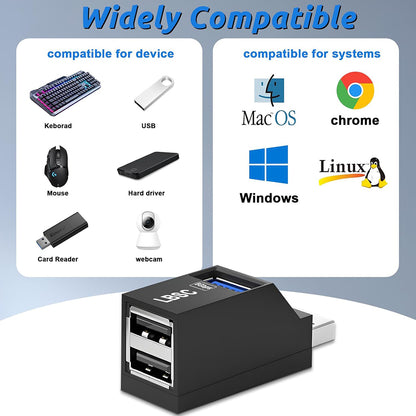 Hub USB Techsuit H11 EchoLink, 3 em 1, Preto