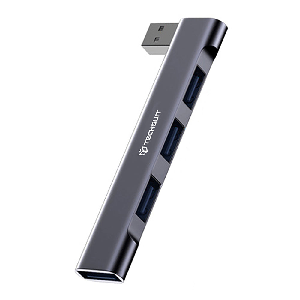 Hub USB Techsuit H14 ZenithDock, 4in1, Cinzento
