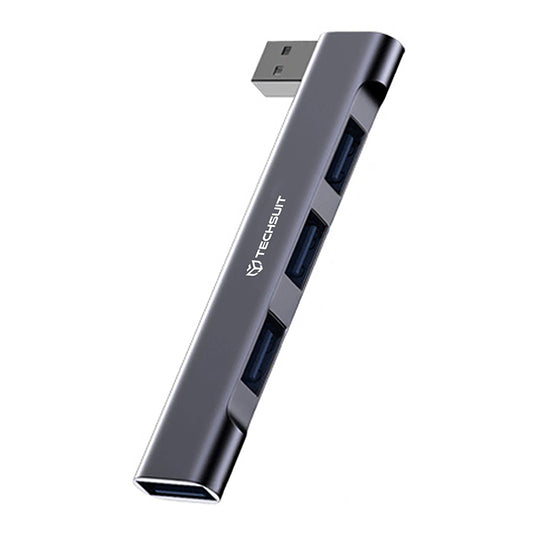 Hub USB Techsuit H14 ZenithDock, 4in1, Cinzento