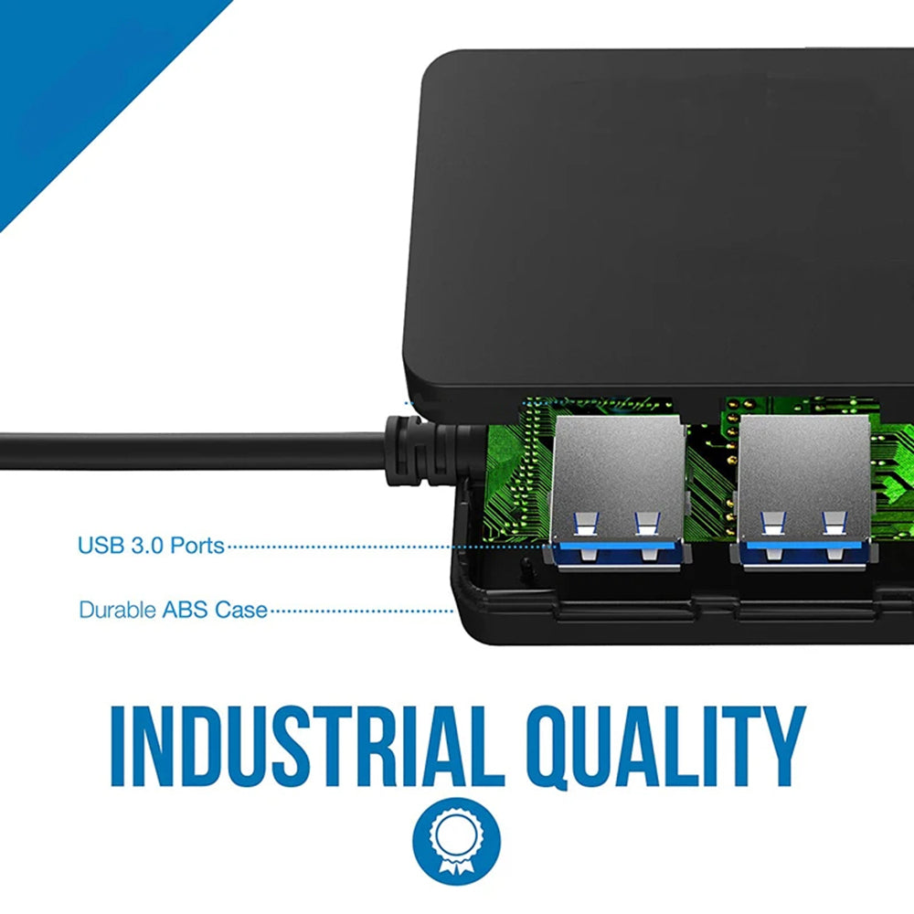 Hub USB Techsuit H15 QuantumNode, 4 em 1, Preto