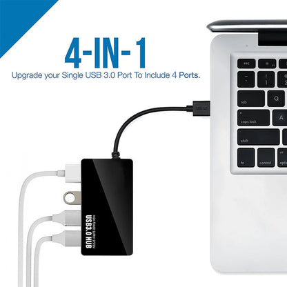 Hub USB Techsuit H15 QuantumNode, 4 em 1, Preto