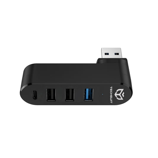 Hub USB Techsuit H17 SplitterNode, 4in1, Preto