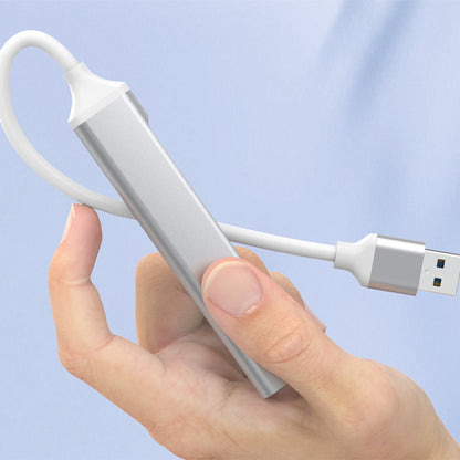 Hub USB Techsuit H19 PolarisBridge, 4 em 1, Cinza Branco