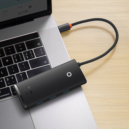Hub USB-C Baseus Lite, 3 X USB-A 3.0 - USB-C - HDMI, Preto WKQX040001