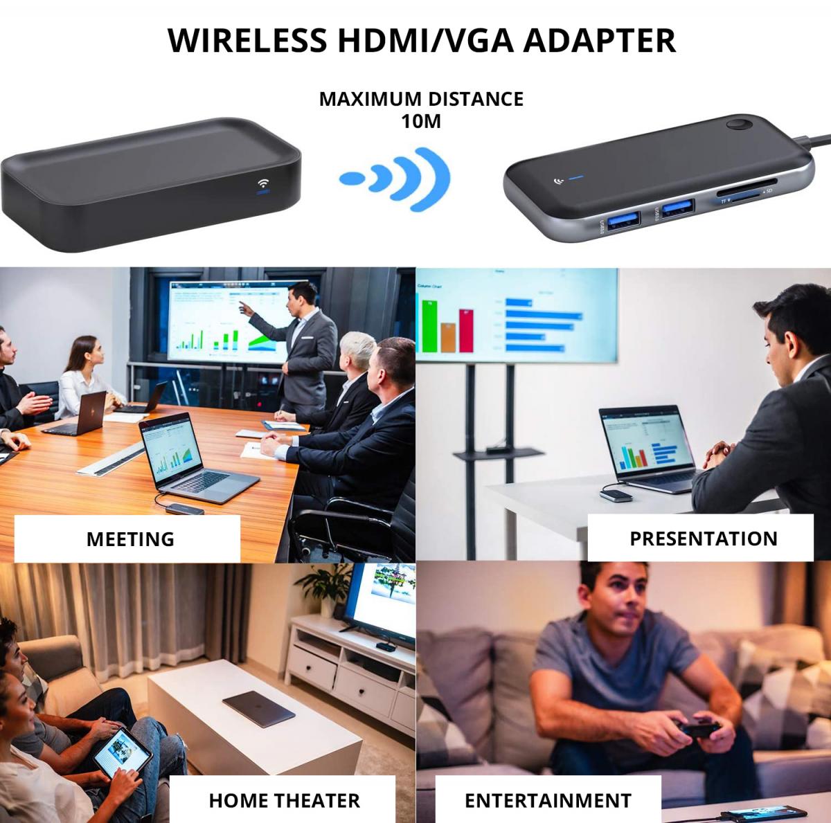 Concentrador USB-C SiGN, 1 x USB-C - 1 x HDMI - 1 x VGA - 1 x ficha de 3,5 mm, preto SN-TVBT01 SN-TVBT01