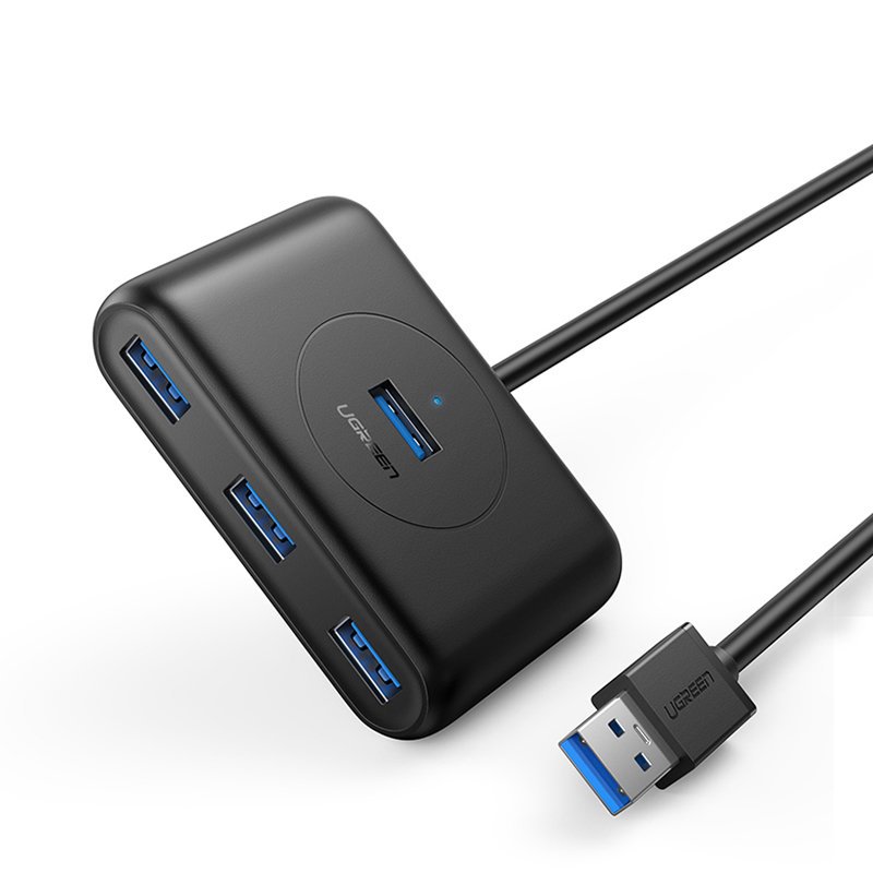 Hub USB UGREEN CR113, 4 x USB-A 3.0, 1m, Preto