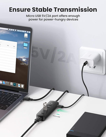 Hub USB UGREEN CM416, 4 x USB-A 3.0, 1m, Preto
