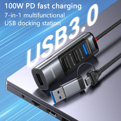 Hub USB / USB-C Yesido HB20, 5in1, Cinzento