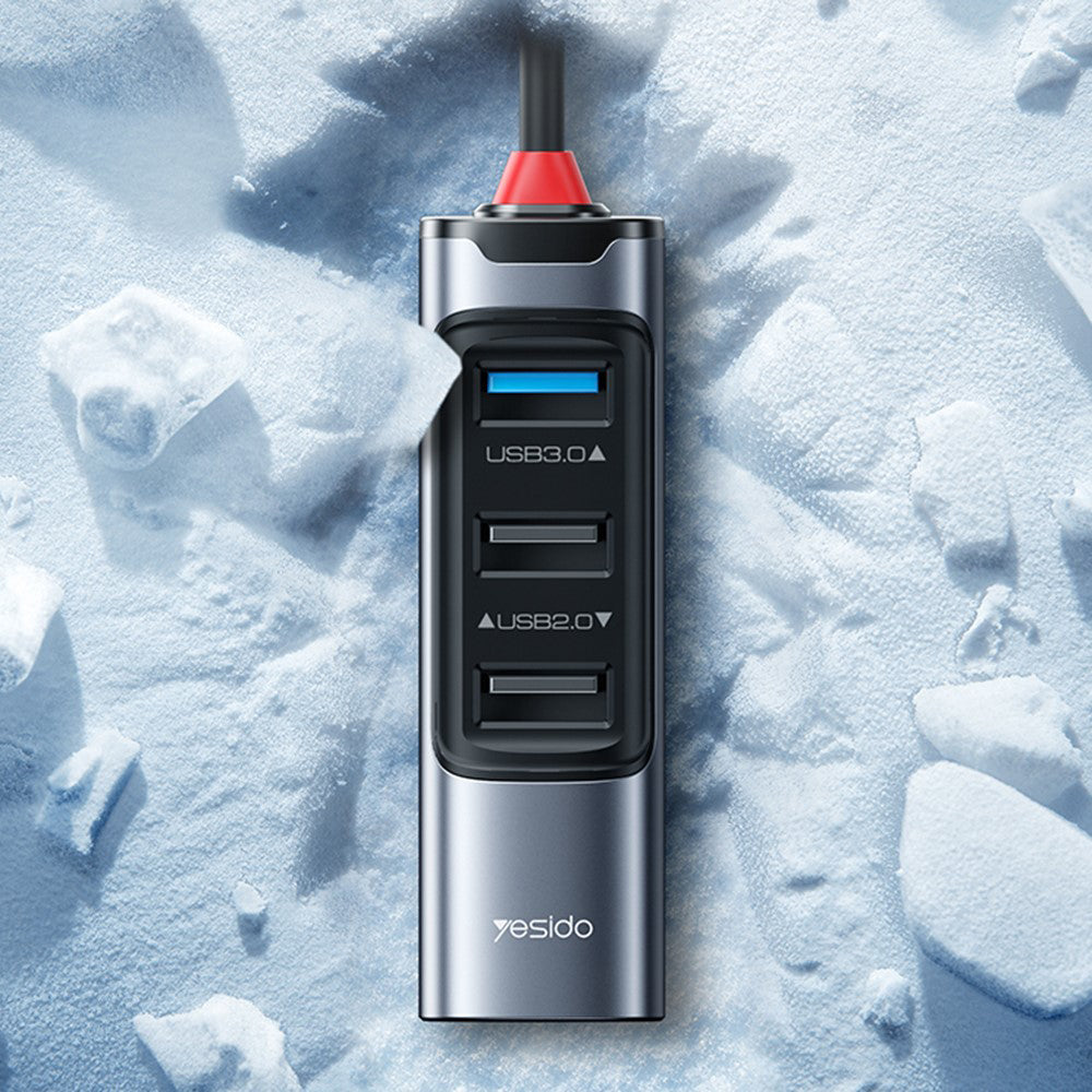 Hub USB / USB-C Yesido HB20, 5in1, Cinzento