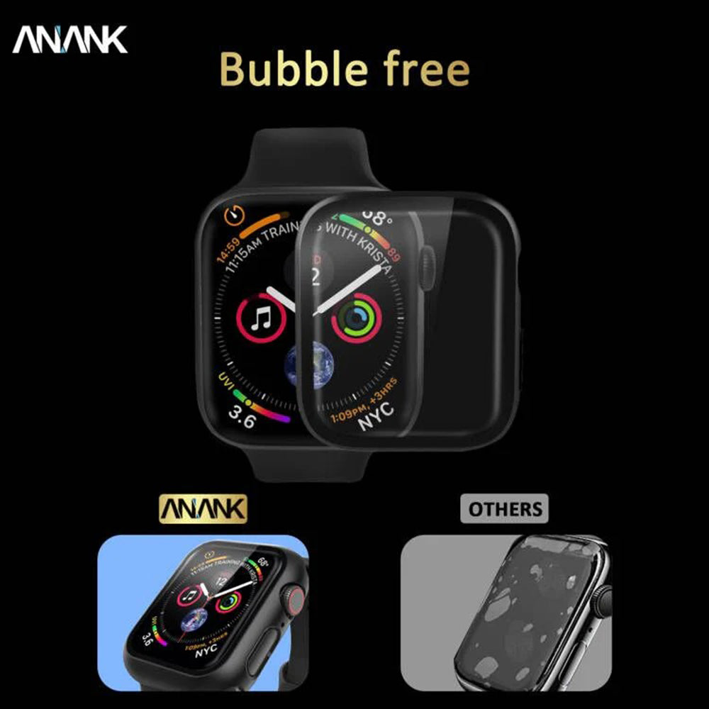 Capa Anank Screen Guard para Apple Watch Series 7 41mm, Preta