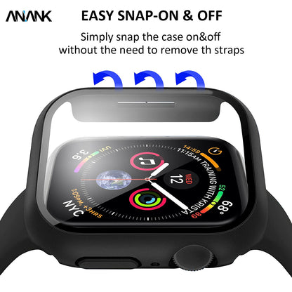 Capa Anank Screen Guard para Apple Watch Series 7 45mm, Preta