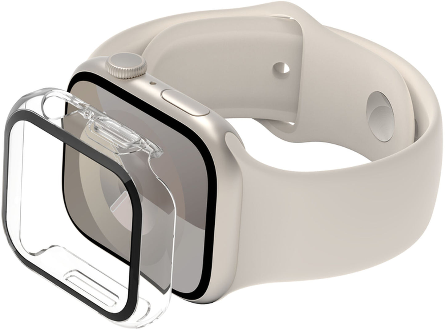 Capa Belkin ScreenForce TemperedCurve para Apple Watch 44mm / 45mm Series, Transparente OVG004zzCL-REV
