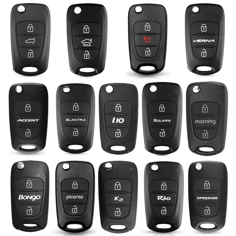 Capa de Chave Auto Techsuit 2003.04 para Hyundai Elantra / Kia Picanto, Preta