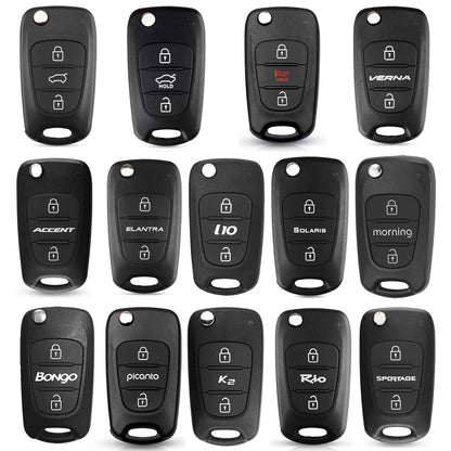 Capa de Chave Auto Techsuit 2003.04 para Hyundai Elantra / Kia Picanto, Preta