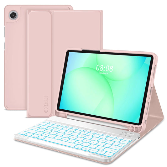 Capa com Teclado para Samsung Galaxy Tab A11+ / Tab A9+, Tech-Protect, SC PEN, Rosa