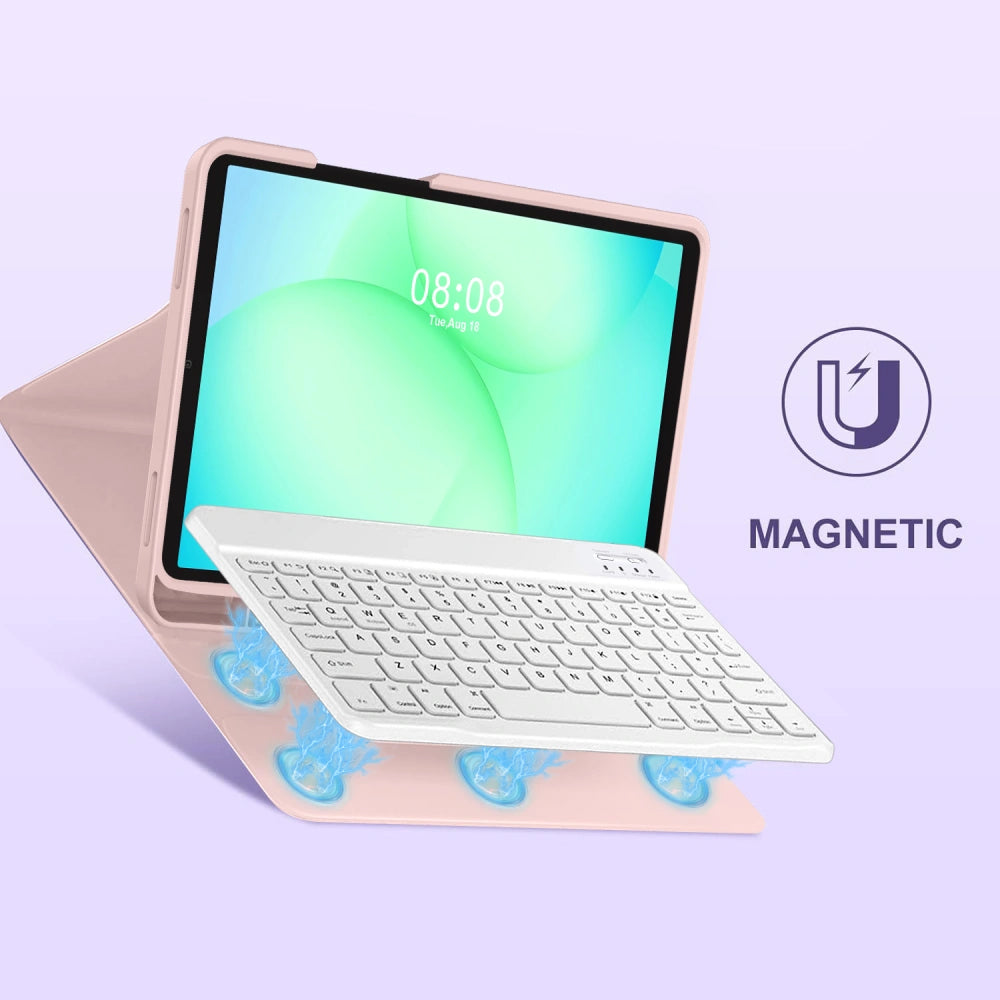 Capa com Teclado para Samsung Galaxy Tab A11+ / Tab A9+, Tech-Protect, SC PEN, Rosa