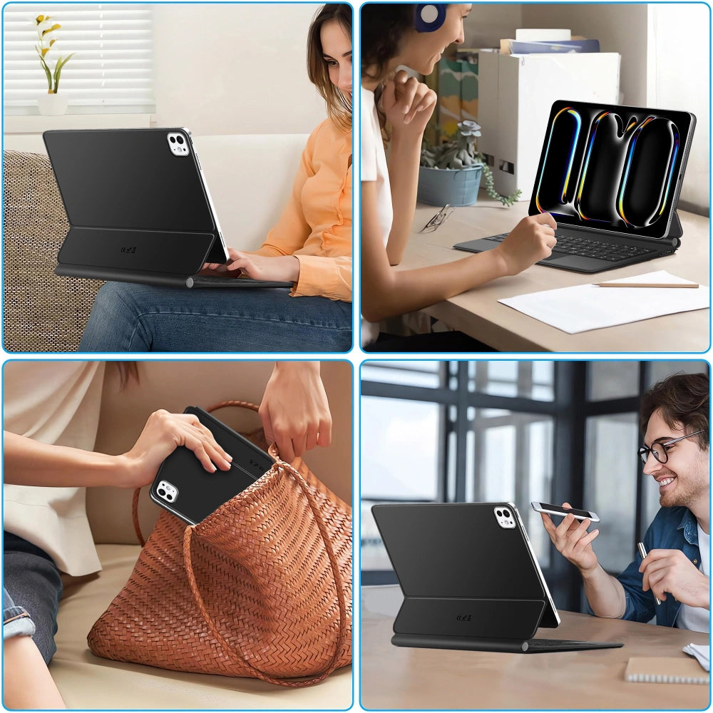 Capa com Teclado para Apple iPad Pro 11 (2025) / (2024), Tech-Protect, SmartCase Magnética, Preta